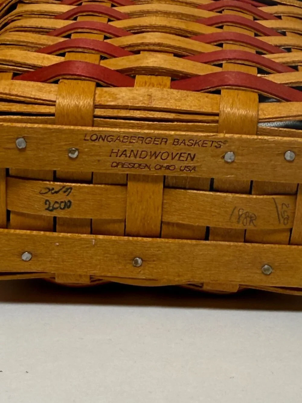 2001 Unused Inaugural Stars and Stripes Longaberger Basket Handwoven